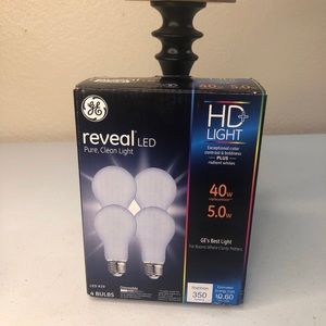 New GE Lighting Reveal HD LED Light Bulbs (x4)